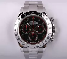 Rolex Daytona 116520 Stainless Steel 40mm Watch Black Racing Arab Dial