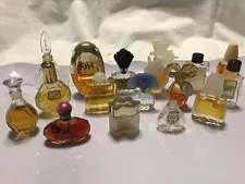 Vintage Miniature Mini Designer Perfume Bottles Lot of 16 Various Brands