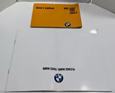 BMW 1600 2002 2002ti Owner’s Manual ORIGINAL + 2002 Sales Brochure