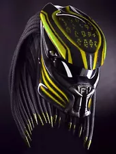 Custom Predator Helmet Yellow Line (DOT And ECE Approved) Dhl Express Shipping