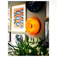 IKEA VARMBLIXT LED Table/Wall Donut Lamp Orange Glass/Round Sabine Marcelis NEW!