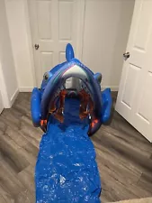 BANZAI 16' 3D Shark Bite WATER SLIDE kids outdoor lawn waterslide