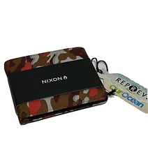 Nixon Bi-fold Wallet Canvas Watch Camo Faux Leather NEW ⭐️