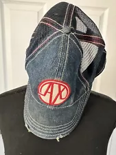 Armani Exchange Blue Hat Cap Denim Strapback