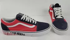 Vans Old Skool OTW Sidewall Skateboard Shoes Sneakers Mens Size 10.5 Black Red