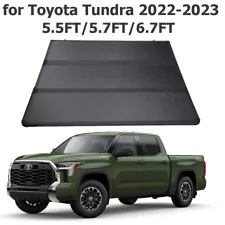 5.5FT 5.7FT 6.7FT Hard 3-Fold Truck Bed Cover Tonneau Cover for 2022-2023 Tundra