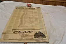 Nice Vintage 1938 Chiropractic Chart Of Autonomic Nervous System College Poster