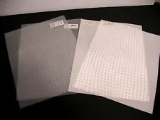 LOT OF 4 PLASTIC CANVAS SHEETS 10.5 X 13.5 WHITE & CLEAR 10-COUNT NEW
