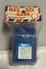 1970s Plastic Mail Box Coin Bank In Package Made In Hong Kong