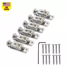 6pcs Single String Roller Saddle Guitar Bridge for cigar box banjo Silver B