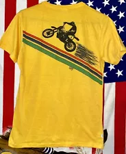 LEVI’S M 70s Dirt Bike Motorcross Racing Rainbow MotoX Side Tag Little E VTG HTF