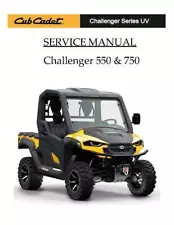 Utility Vehicle Service Repair Manual Cub Cadet Challenger 550 750 4X4