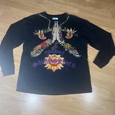 Vintage Christian Audigier “For Love I Surrender” Black 3XL Pray Rosary Ed Hardy