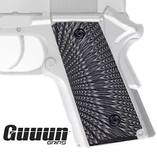 Guuun G10 Grips Subcompact para Ordnance 1911 Carry 9 C6 LDA -Starburst Texture