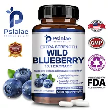 Wild Blueberry Extract Whole Fruit 5000mg - Strength 10:1 Extract Anti-Aging