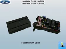 3C3T-14A067-BG 03 04 Ford F250 F350 Excursion Relay Junction Fuse Box w/ Cover (For: Ford F-350 Super Duty)