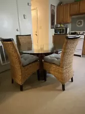 Glass table and chairs