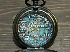 ONE PIECE OFFICIAL POCKET WATCH NAUTICAL CHART PATTERN 2010 USED NOT FOR SALE