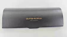 Oliver Peoples Sunglasses Case ONLY Brown Magnetic Closure Cream Interior