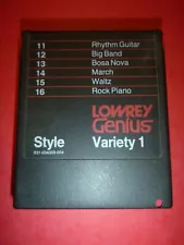 Lowrey Genius Cartridge: Style Variety 1 (see listing for compatible models)