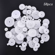 58X Mixed Plastic Crown Gear Sector Gear Worm Gears for Toy Car Robot DIY USA