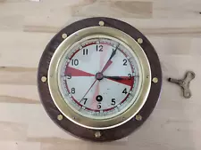 RARE USSR RUSSIAN SUBMARINE NAVY MARINE SHIP WALL CLOCK 0066 2-73 ORIG KEY