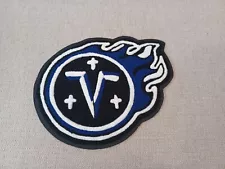 Vintage "V" V Fireball Blue Black Letterman Patch 9.5x8.5 Varsity 80s 90s HS