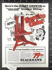 1954 ADVERTISING for Blackhawk hydraulic SJ-25 service chief bumper jack