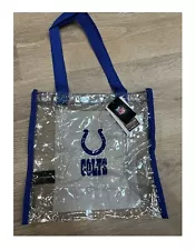 Indianapolis Colts Clear Stadium Arena Tailgate Bag Tote Purse NFL Product NWT