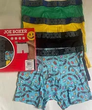 Joe Boxer 4 Pack NWT Stretch PERFORMANCE Boxer Briefs Underwear S M L XL $38 MEN