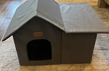 mivo Cat House, Collapsed Cat Houses for Outdoor/Indoor Cats, Travel Cat House