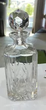 Vintage Lead Crystal Hand Cut Liquor Decanter- Made In Yugoslavia