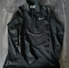 Nike Golf Jacket Mens Black Storm-FIT Hyperadapt 1/4 Zip Windbreaker Medium