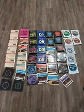 LOT of 45 Guitar strings for Acoustic,Electric New Martin,Gibson,D'addario,