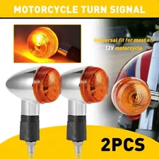 2pcs Amber Turn Signal Lights for Suzuki Boulevard C109R C50 C90 S 40 50 83 (For: 2007 Suzuki Boulevard)