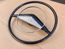 1951 Ford - Steering Wheel and Horn Ring - Nice Driver Quality - Chrome Trim