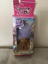 NEW 1991 Vintage 3" Treasure Troll Wishstone Purple Hair & Eyes ACE Novelty