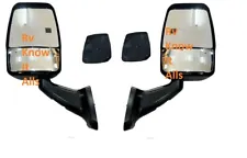 713854 Velvac RV Motorhome Black Class A Mirror Set