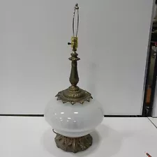 Vintage Brass and Glass Lamp