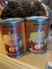 LOT of 2 Trader Joe's ORGANIC 100% Pure Pumpkin 15oz each Best By August 2024