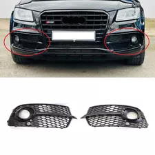 For Audi Q5 Sline SQ5 2013-2017 SQ5 Style Front Fog Lamp Grille Black 2PCS (For: 2015 Audi SQ5)