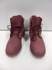 Women's Burgundy Timberland boots size 6