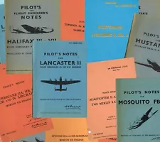 Pilots Notes: SALE of Surplus Stock-Newly Printed Manuals for 30 Different Types