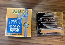 Vtg Rizla+ Extras Automatic Rolling Machine Stainless Box Roll Tobacco Cigarette