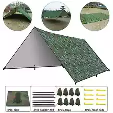 Camping Tarp Waterproof Portable Tarp Outdoor Camping Awning Shelter Rain Tarp