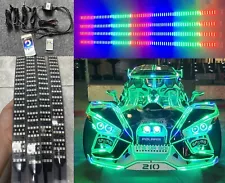 4PCS 2FT 24" Quad Row CHASING Brightest Lights Strips For Slingshot Motorcycle