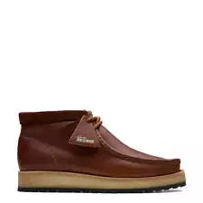 NEW Clarks - Stivaletto Wallabee Scout Dark Tan Leather - 26178204 - DARK/TAN/LE