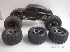 Used Axial 1/10 4x4 RC Crawler Chassis w/ Aluminum Upgrades & 3 Extra Wheels