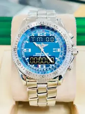 Breitling B-1 A78362 SuperQuartz 43mm Blue Dial Watch SEE DEATILS NO RESERVE!