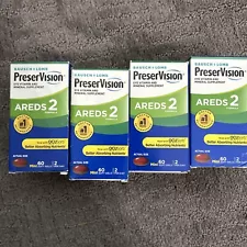 (4) Bausch + Lomb Preservision Eye Vitamin and Mineral Supplement - 60 Capsules